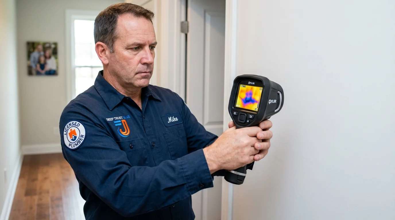Thermal imaging leak detection by Johns Plumbing LLC in Hennessey